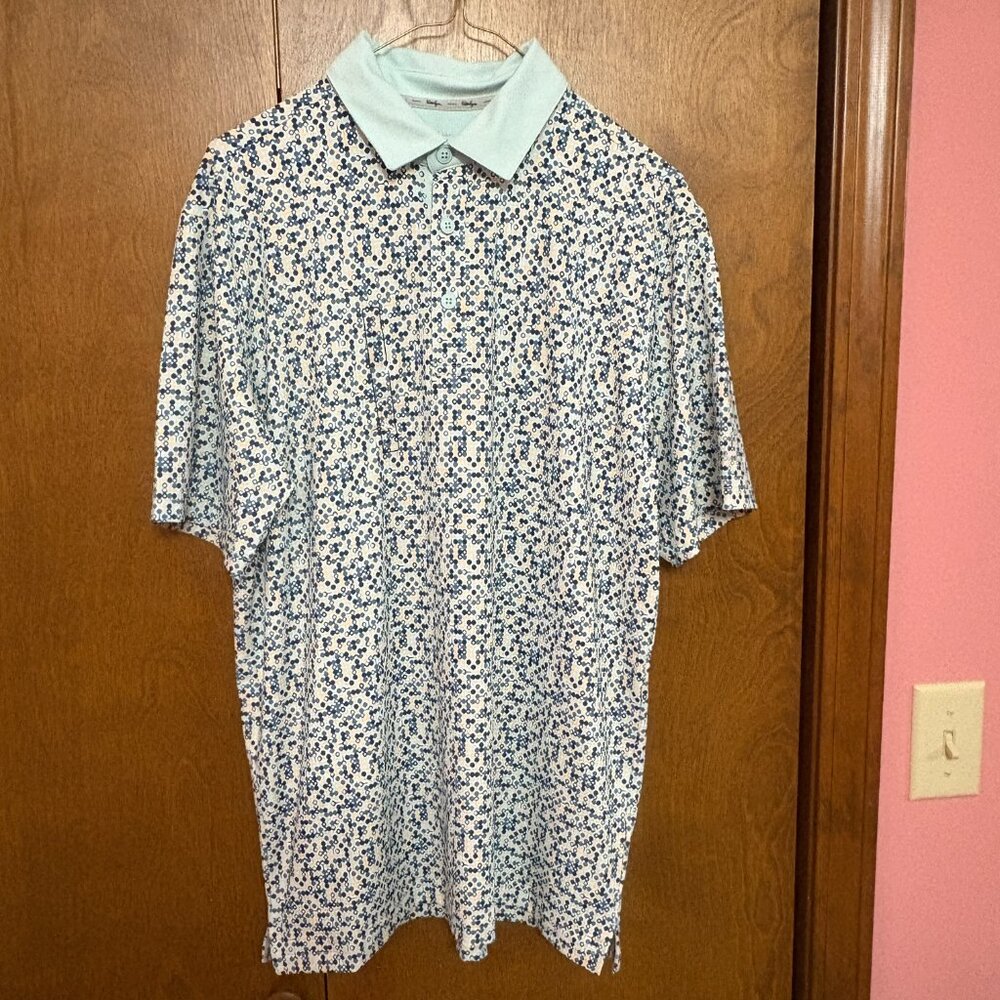 Walter Hagen Performance 11 Novelty Print Polo "Golf Ball Dot" - Small - NWT